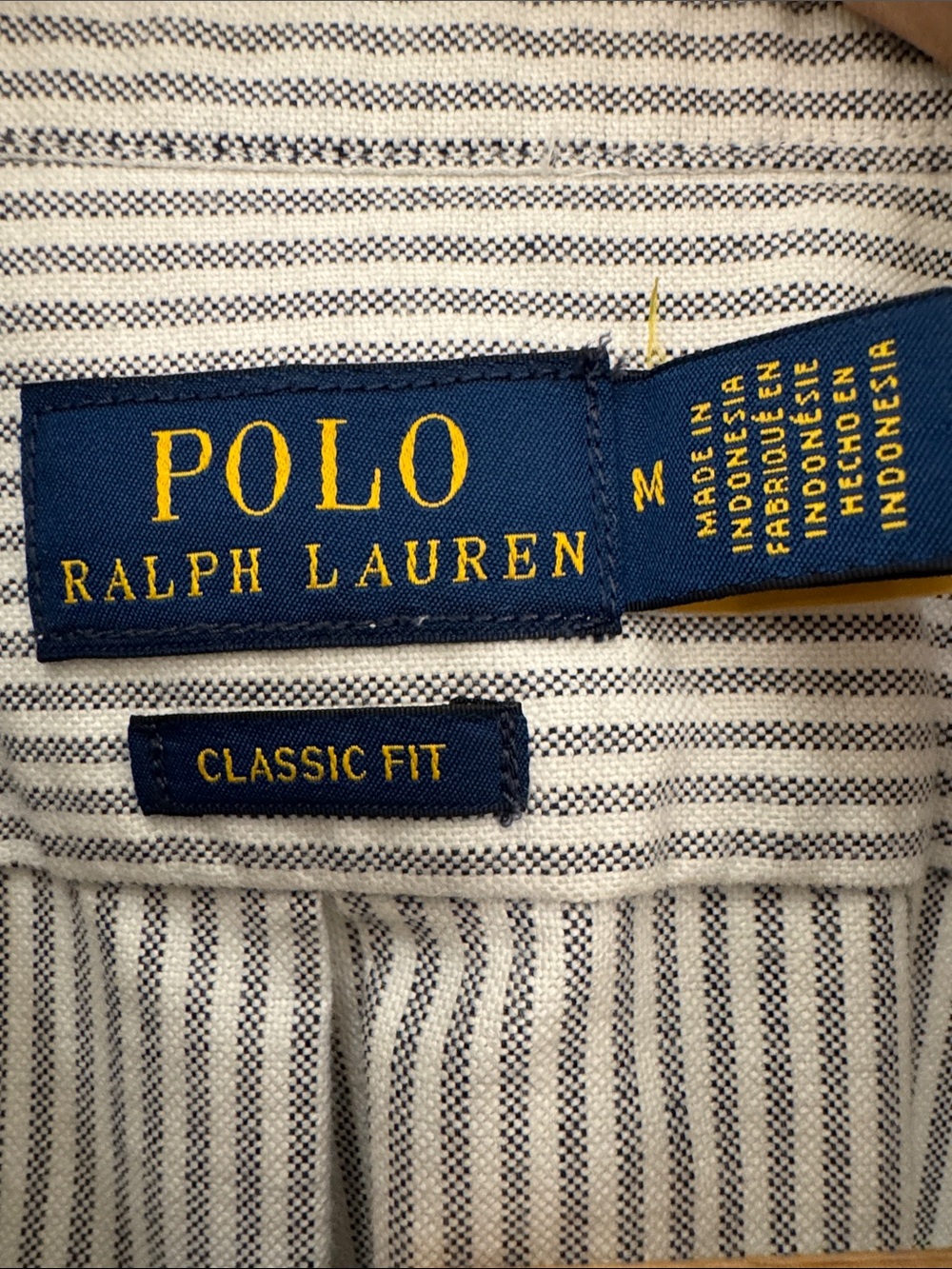 Classic and timeless Polo Ralph Lauren black-and-white striped button-down M - Picture 5 of 11